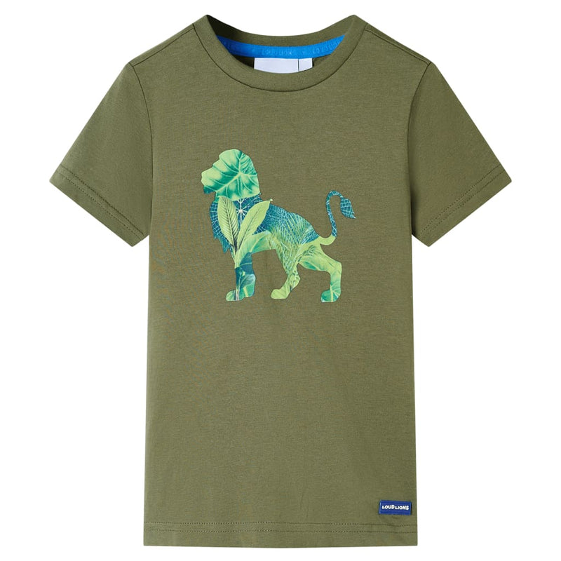 Afbeelding laden in galerijviewer, VidaXL Kindershirt 128 kakikleurig

