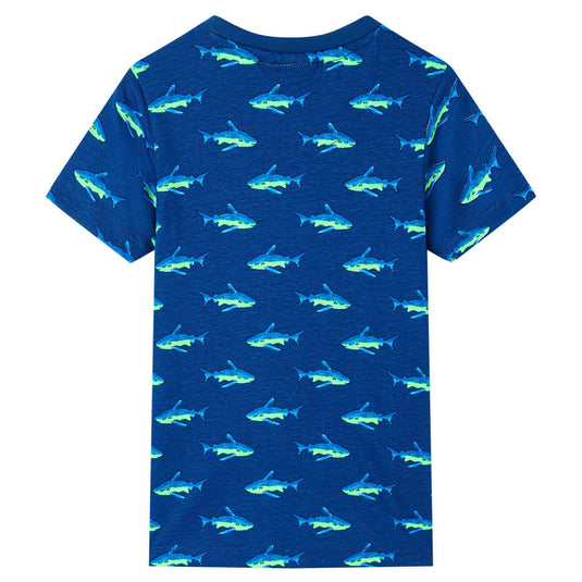 Vidaxl kindershirt 92 donkerblauw