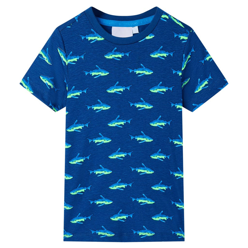 Afbeelding laden in galerijviewer, Vidaxl kindershirt 140 donkerblauw
