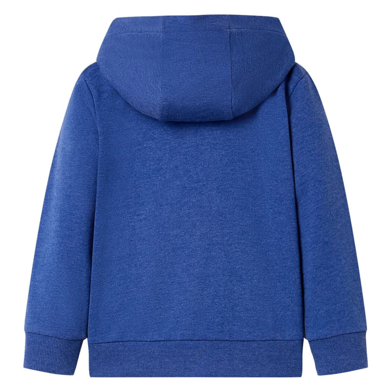 Afbeelding laden in galerijviewer, Vidaxl kindervest met capuchon en rits 92 gemêleerd donkerblauw
