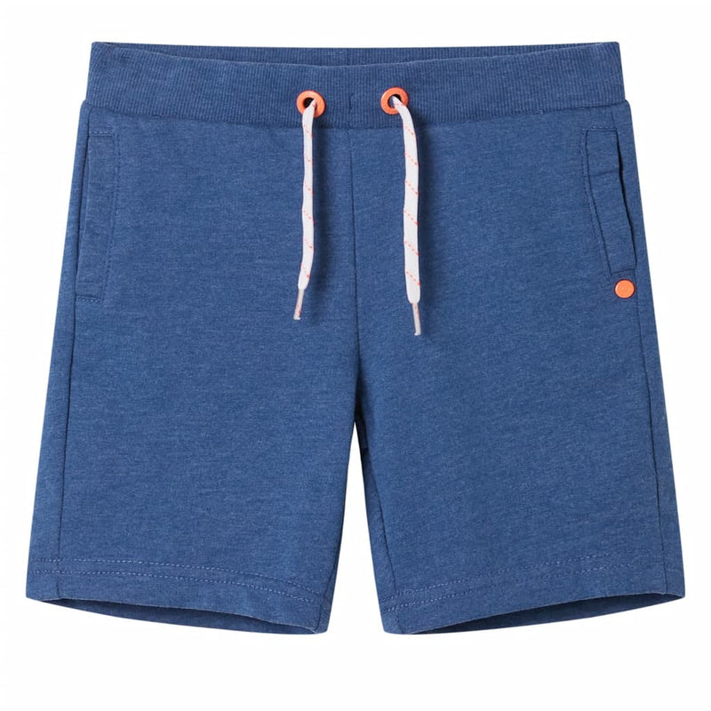 Afbeelding laden in galerijviewer, VidaXL Kindershorts met trekkoord 104 gemêleerd donkerblauw
