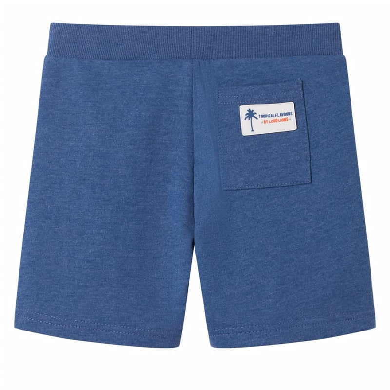Afbeelding laden in galerijviewer, Vidaxl kids'shorts with drawstring dark blue melange 140 blauw 116
