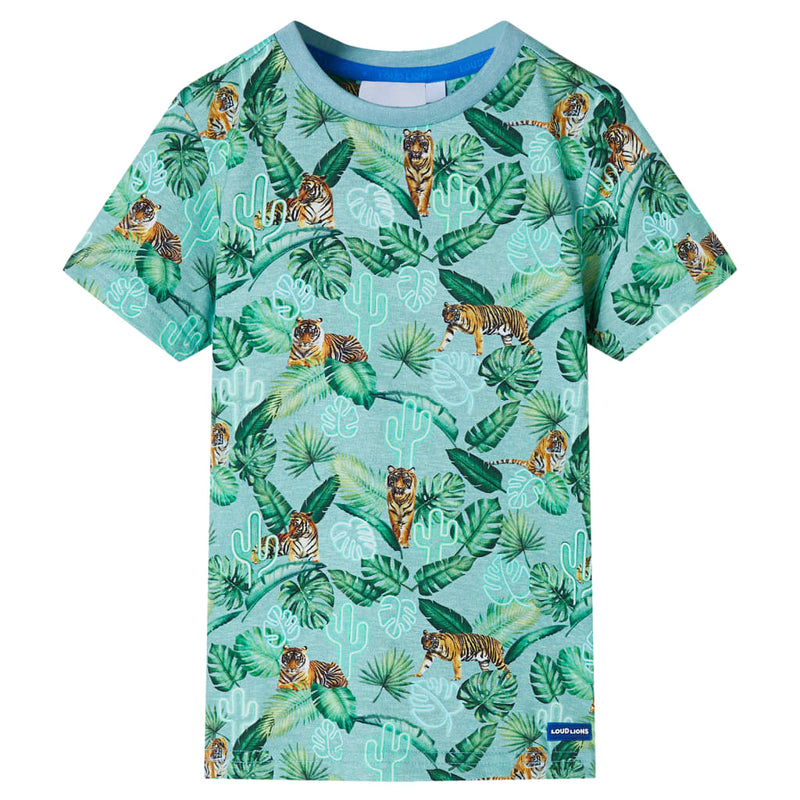 Afbeelding laden in galerijviewer, VidaXL Kindershirt 116 gemêleerd lichtgroen
