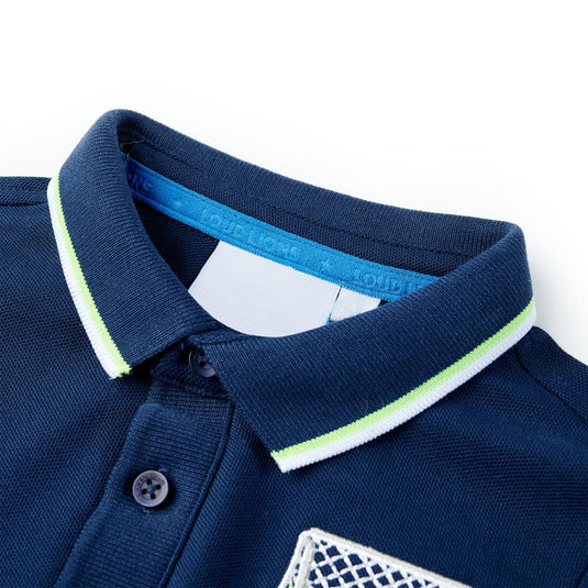 VidaXL Kinderpoloshirt 92 marineblauw
