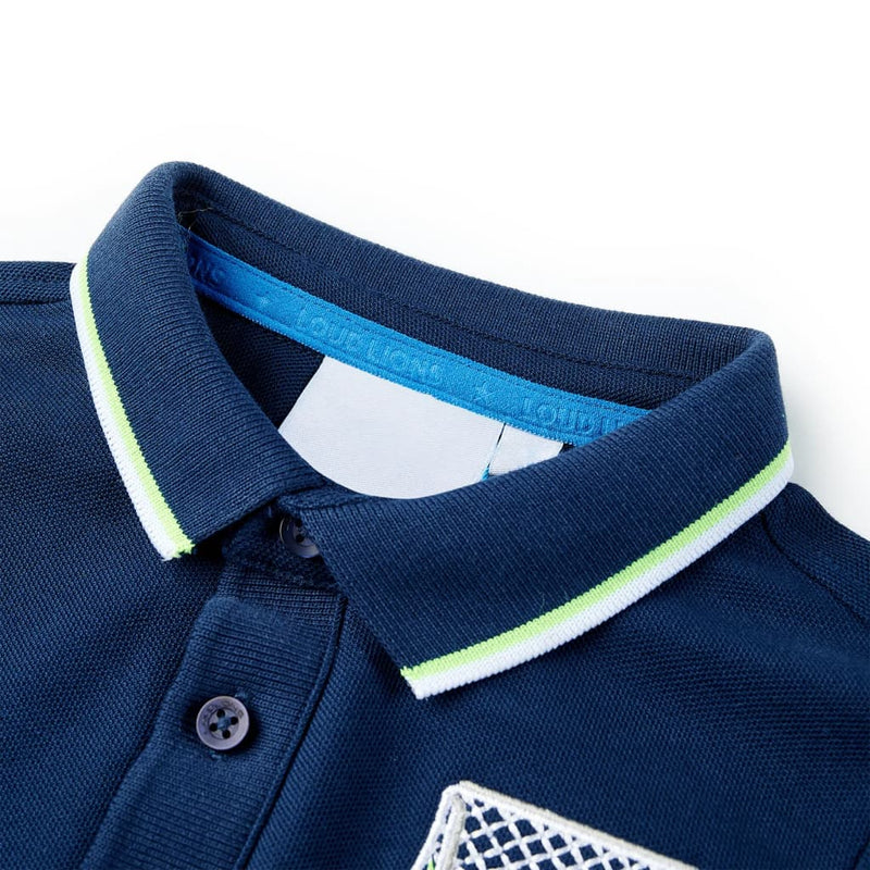 Afbeelding laden in galerijviewer, VidaXL Kinderpoloshirt 104 marineblauw
