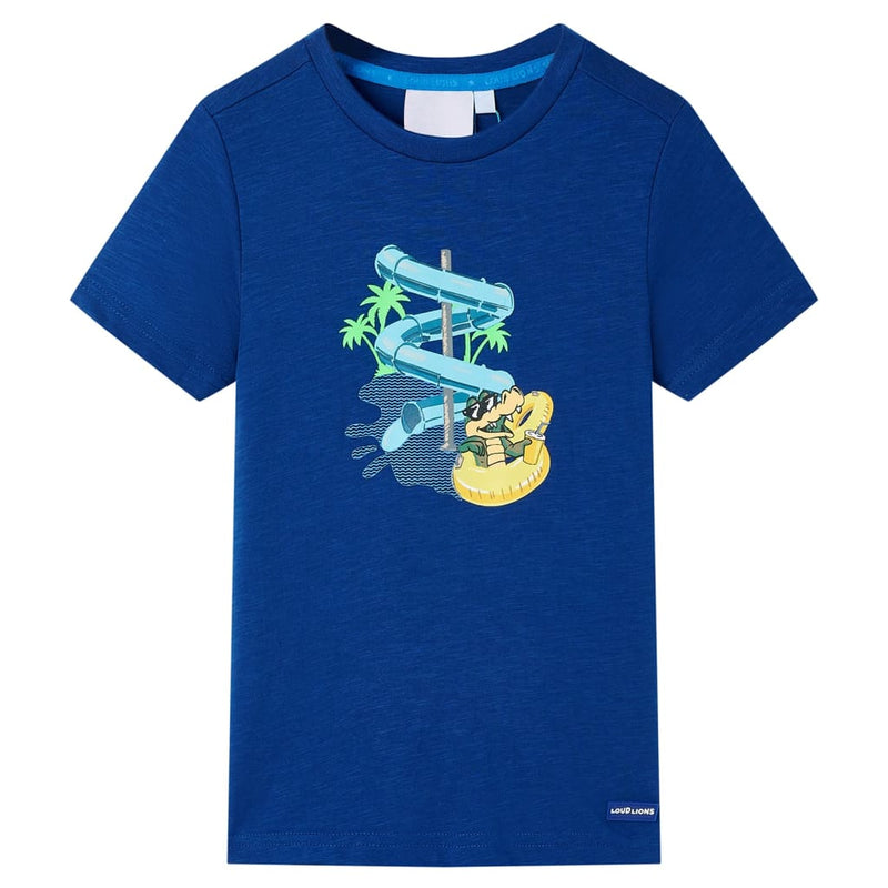 Afbeelding laden in galerijviewer, Vidaxl kindershirt 128 donkerblauw
