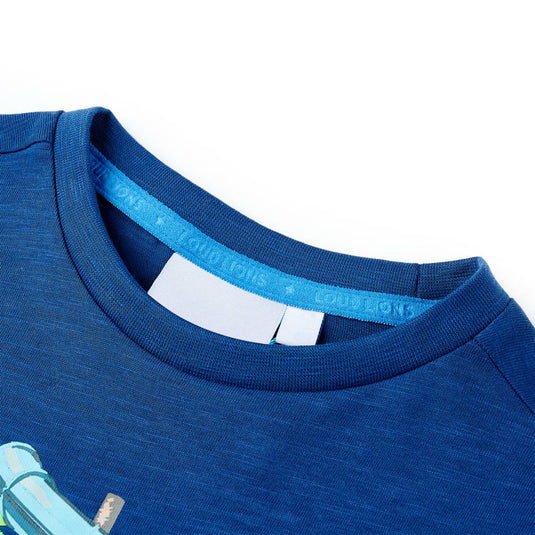 Vidaxl kindershirt 128 donkerblauw