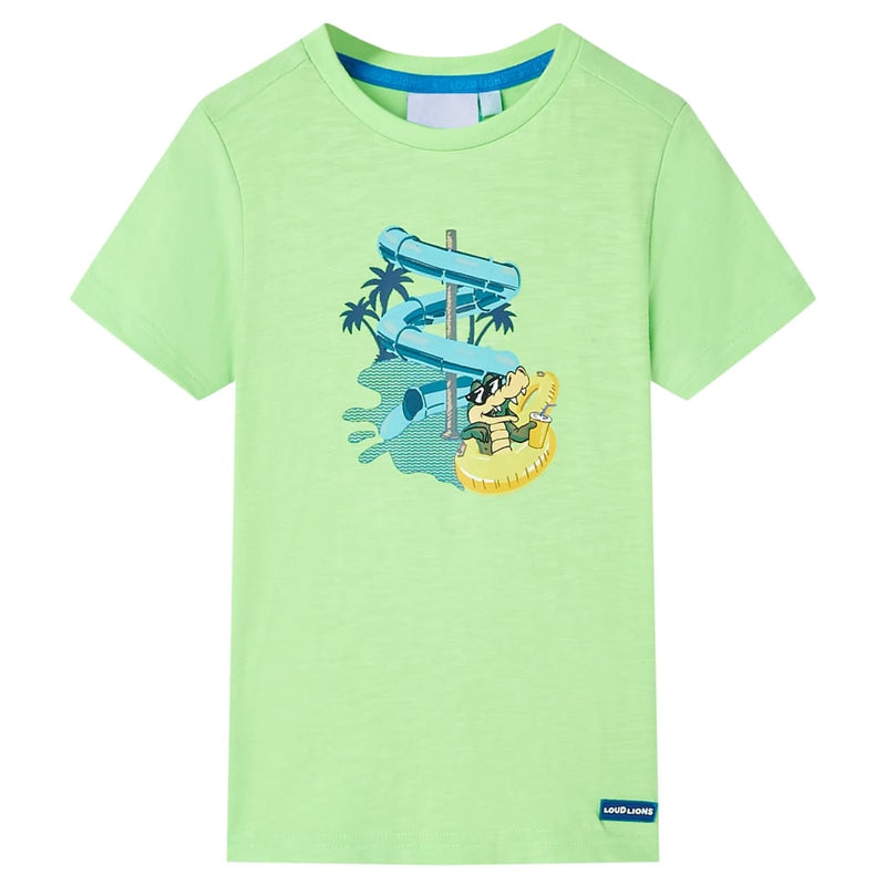 Afbeelding laden in galerijviewer, Vidaxl kindershirt 128 neongroen

