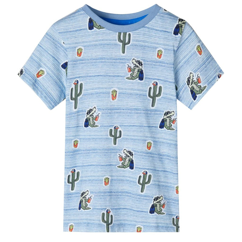 Afbeelding laden in galerijviewer, VidaXL Kindershirt 92 gemengd blauw
