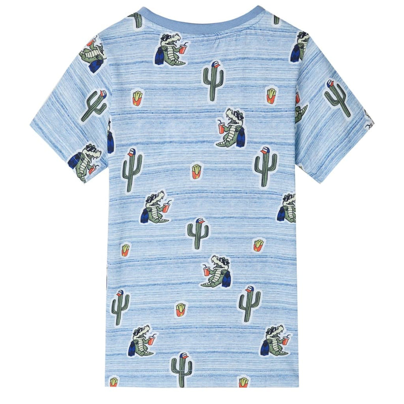 Afbeelding laden in galerijviewer, VidaXL Kindershirt 116 gemengd blauw
