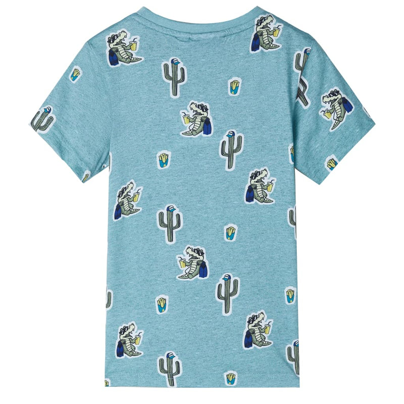 Afbeelding laden in galerijviewer, VidaXL Kindershirt 128 gemêleerd lichtgroen
