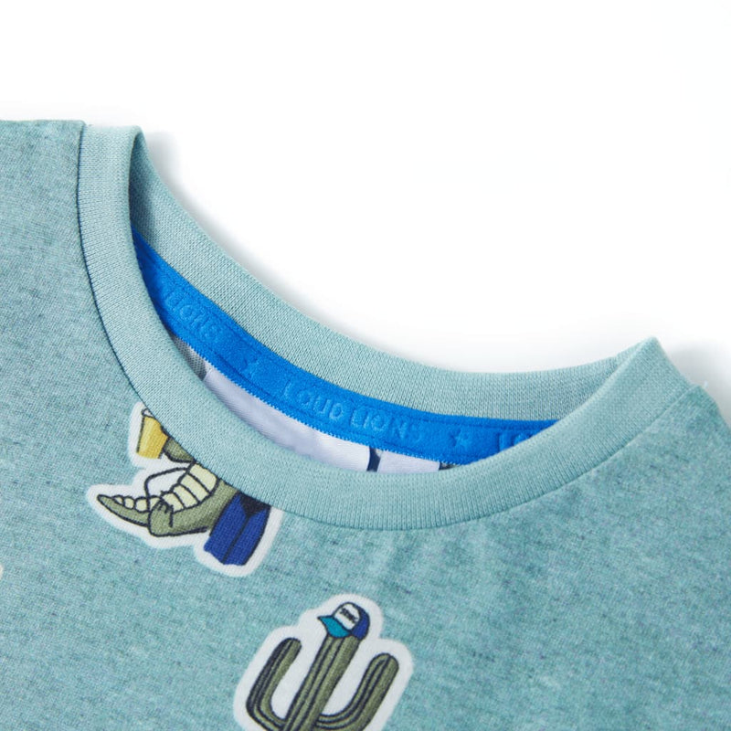 Afbeelding laden in galerijviewer, VidaXL Kindershirt 128 gemêleerd lichtgroen
