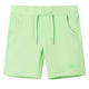 VidaXL Kindershort 92 fluorescerend groen