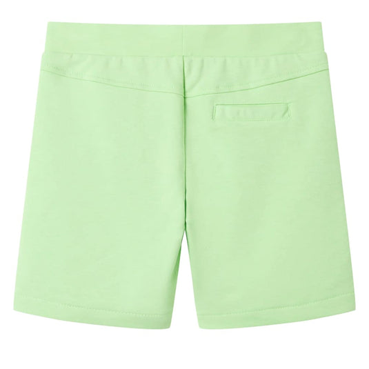 VidaXL Kindershort 116 fluorescerend groen