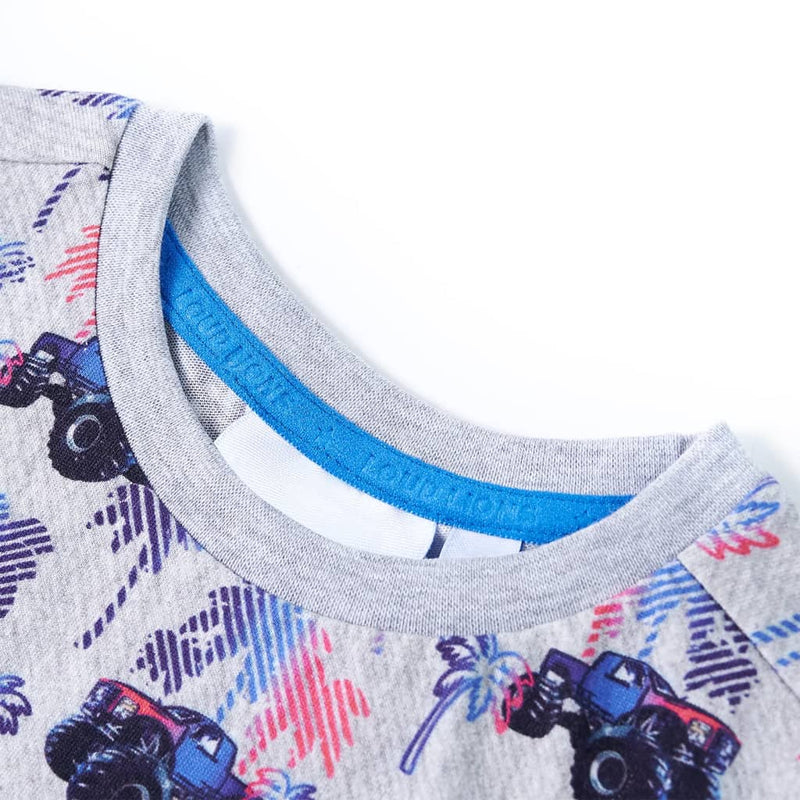Afbeelding laden in galerijviewer, VidaXL Kindershirt 128 gemêleerd grijs
