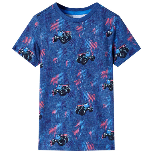 Vidaxl kindershirt 104 gemêleerd donkerblauw