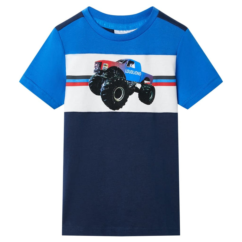 Afbeelding laden in galerijviewer, Vidaxl kindershirt 104 blauw en marineblauw
