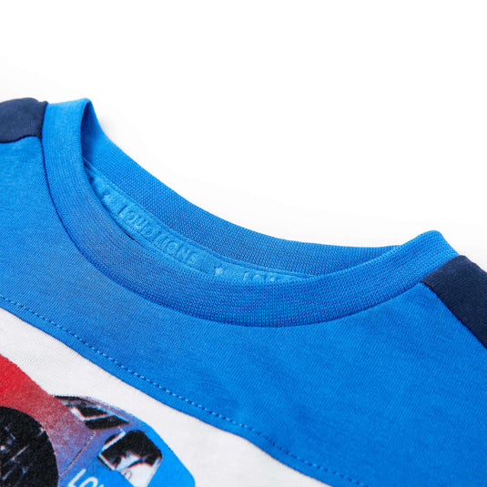 Vidaxl kindershirt 104 blauw en marineblauw