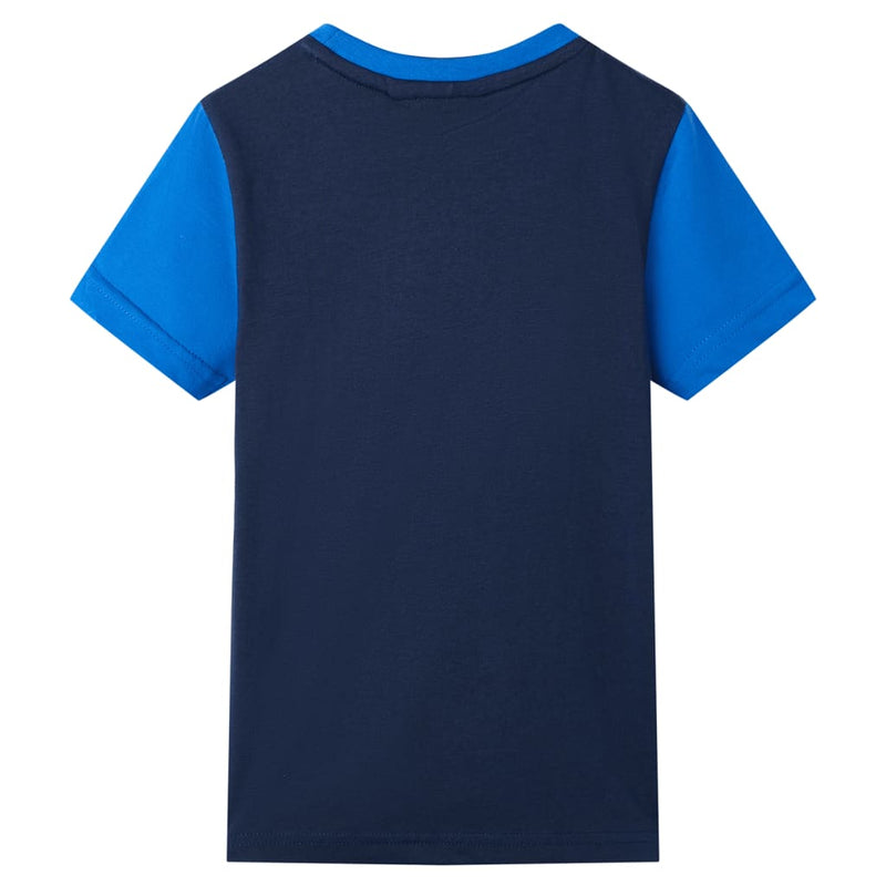 Afbeelding laden in galerijviewer, Vidaxl kindershirt 116 blauw en marineblauw
