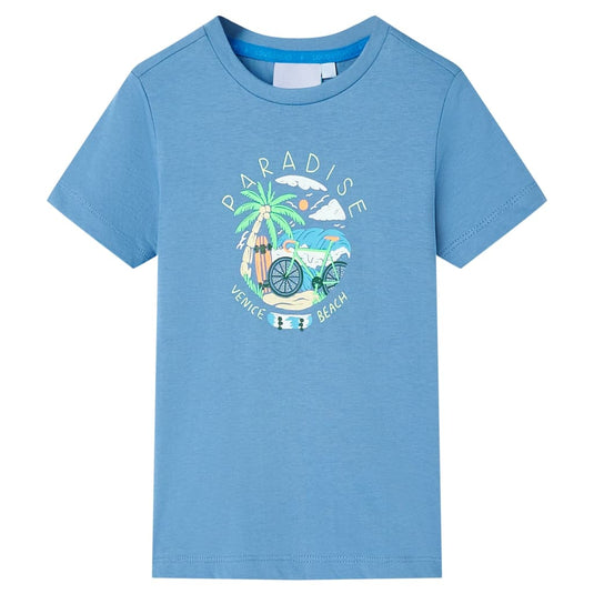 Vidaxl kindershirt 116 middenblauw