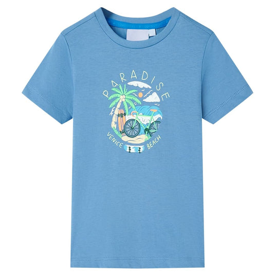 VidaXL Kindershirt 128 middenblauw