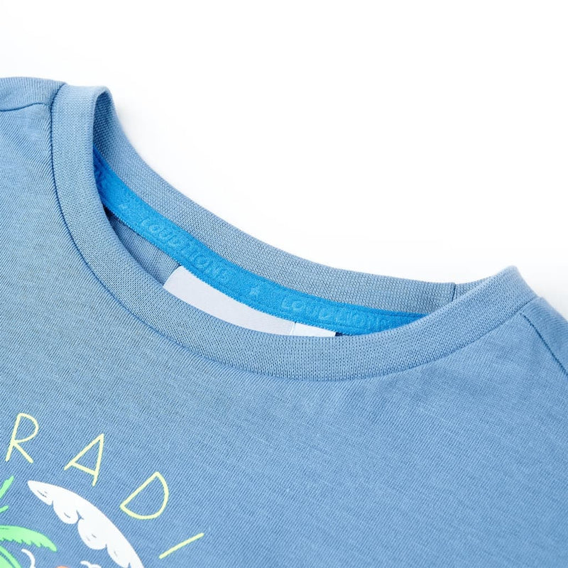 Afbeelding laden in galerijviewer, VidaXL Kindershirt 128 middenblauw
