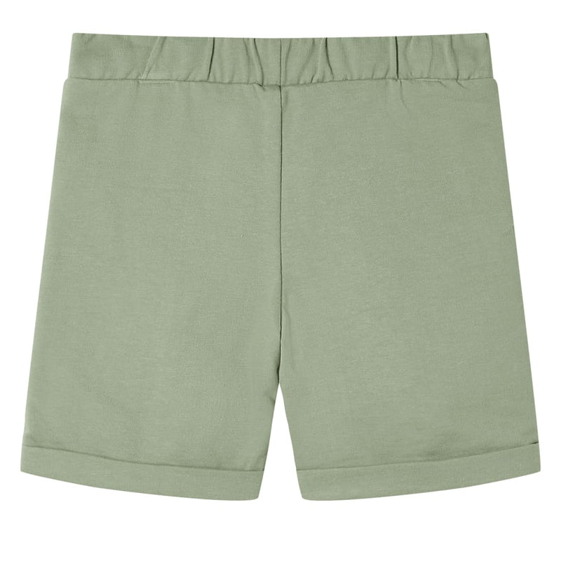 Afbeelding laden in galerijviewer, Vidaxl kindershorts met trekkoord 92 lichtkaki
