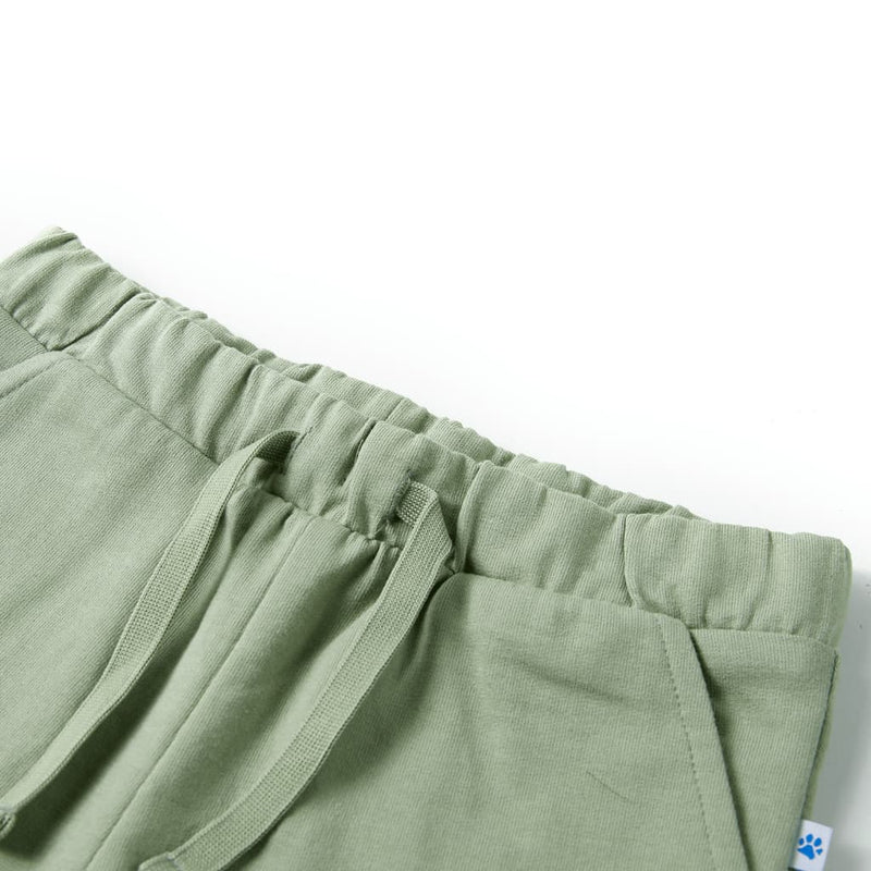 Afbeelding laden in galerijviewer, VidaXL Kindershorts met trekkoord 140 lichtkaki
