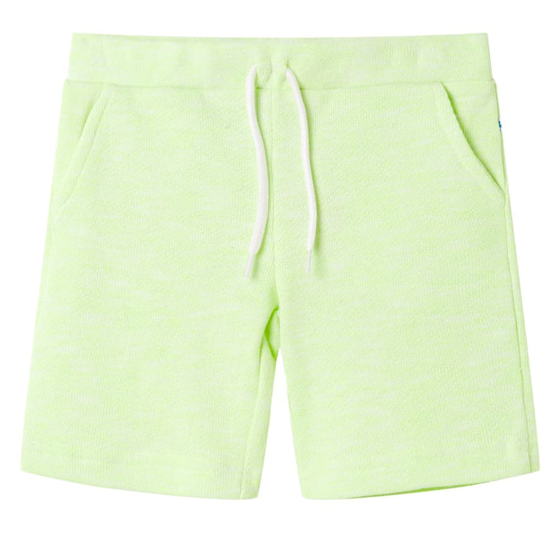 Afbeelding laden in galerijviewer, VidaXL Kindershorts met trekkoord 92 neongeel
