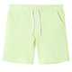 VidaXL Kindershorts met trekkoord 92 neongeel