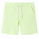 VidaXL Kindershorts met trekkoord 128 neongeel