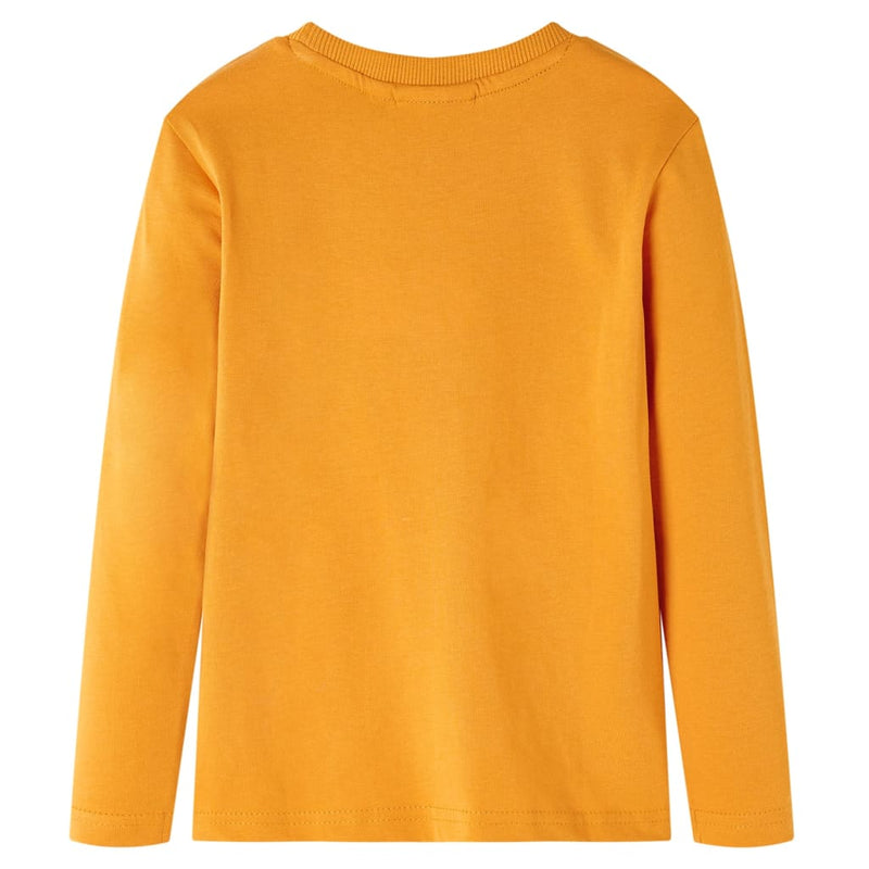 Afbeelding laden in galerijviewer, Vidaxl kindershirt met lange mouwen 92 okerkleurig
