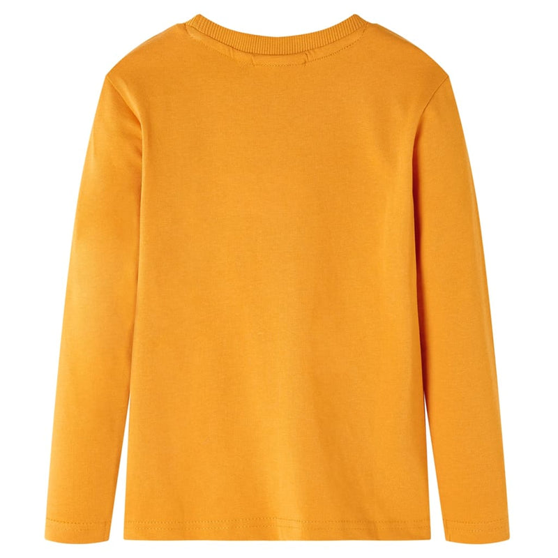Afbeelding laden in galerijviewer, VidaXL Kindershirt met lange mouwen 140 okerkleurig
