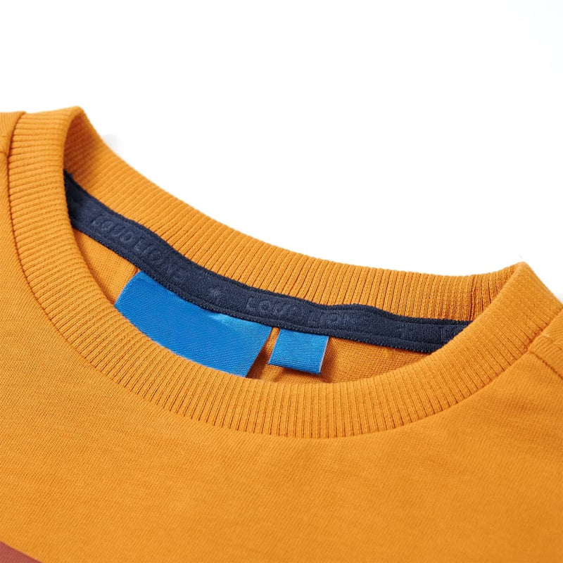Afbeelding laden in galerijviewer, VidaXL Kindershirt met lange mouwen 140 okerkleurig
