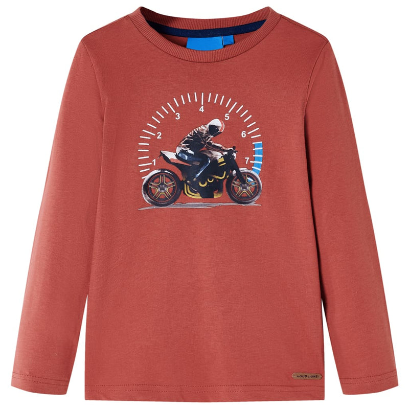 Afbeelding laden in galerijviewer, Vidaxl kindershirt met lange mouwen 116 hennakleurig

