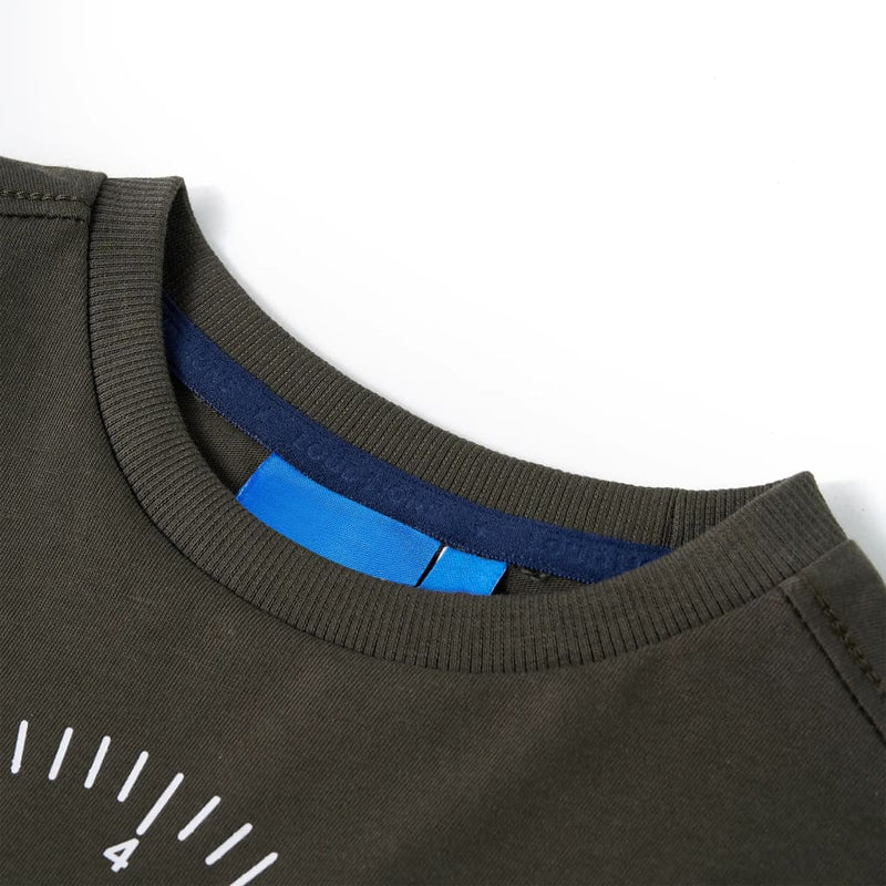 Afbeelding laden in galerijviewer, VidaXL Kindershirt met lange mouwen 92 kakikleurig
