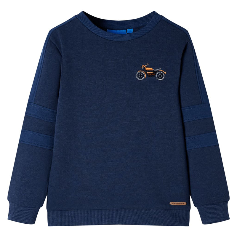 Afbeelding laden in galerijviewer, Vidaxl kindertrui 92 gemêleerd marineblauw
