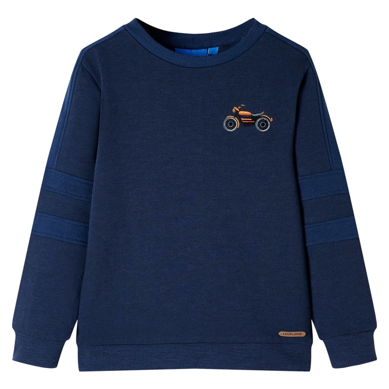 Afbeelding laden in galerijviewer, VidaXL Kindertrui 116 gemêleerd marineblauw
