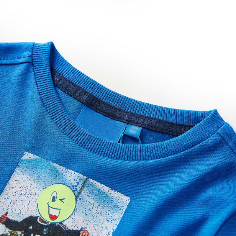 Afbeelding laden in galerijviewer, VidaXL Kindershirt met lange mouwen 92 kobaltblauw
