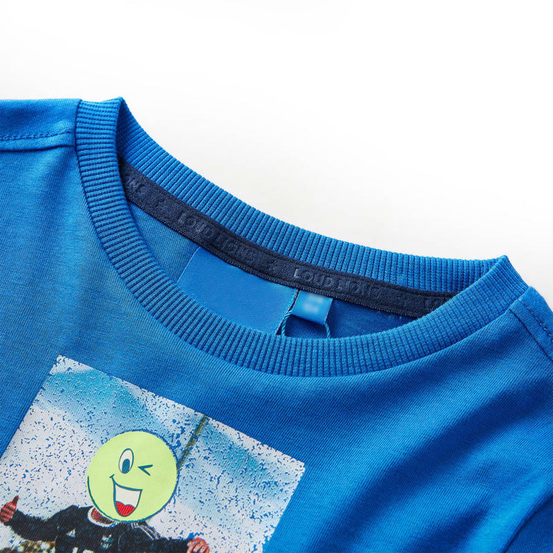 Afbeelding laden in galerijviewer, VidaXL Kindershirt met lange mouwen 104 kobaltblauw
