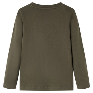 Vidaxl kindershirt met lange mouwen 104 kakikleurig