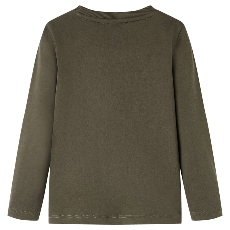 Afbeelding laden in galerijviewer, Vidaxl kindershirt met lange mouwen 104 kakikleurig
