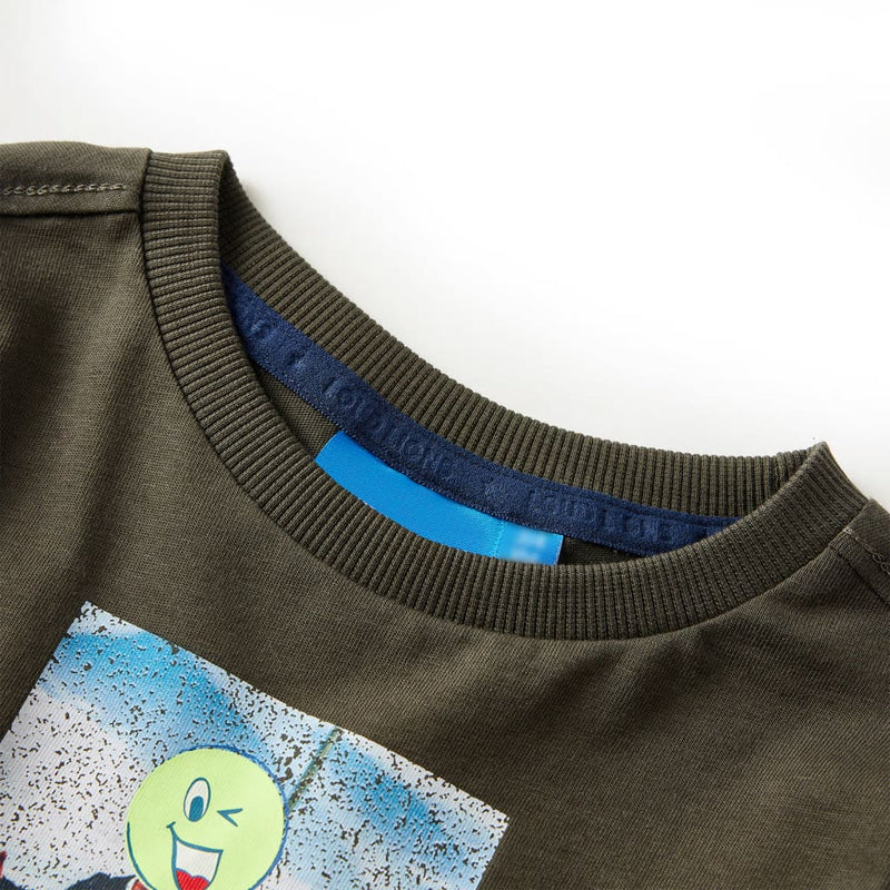 Afbeelding laden in galerijviewer, Vidaxl kindershirt met lange mouwen 104 kakikleurig
