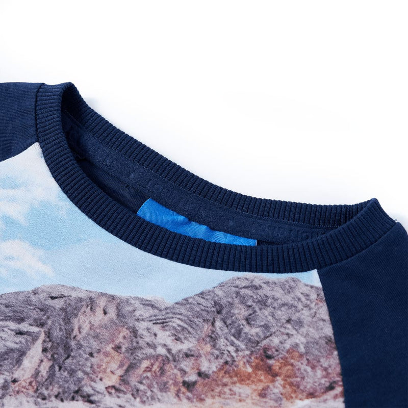 Afbeelding laden in galerijviewer, Vidaxl kindershirt met lange mouwen 104 marineblauw
