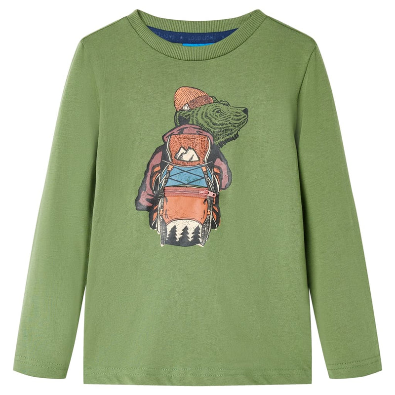 Afbeelding laden in galerijviewer, Vidaxl kindershirt met lange mouwen 128 lichtkakikleurig
