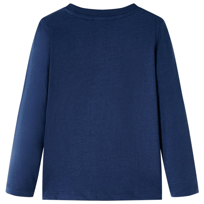 Afbeelding laden in galerijviewer, VidaXL Kindershirt met lange mouwen 116 gemêleerd marineblauw
