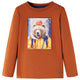 Vidaxl kindershirt met lange mouwen 116 oranjebruin