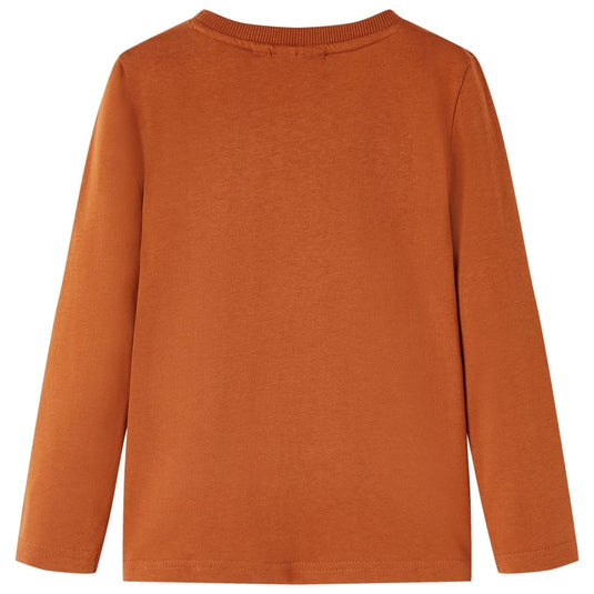 Vidaxl kindershirt met lange mouwen 116 oranjebruin