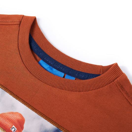 Vidaxl kindershirt met lange mouwen 116 oranjebruin