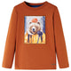 Vidaxl kindershirt met lange mouwen 128 oranjebruin